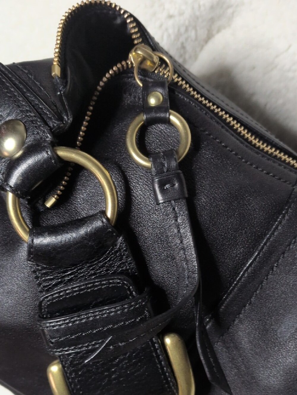 Coach Vintage Classic Soft Black Leather Hobo Large Shoulder Bag - Picture 3 of 9